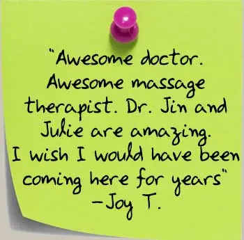 Testimonial for Dr. Jinnifer Stephan DC and Julie